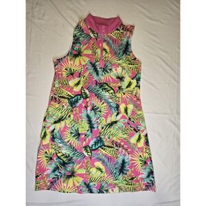 Tommy Bahama GOLF PALM PRINT Dress w/Pockets Tenniscore Pickleball Size Large